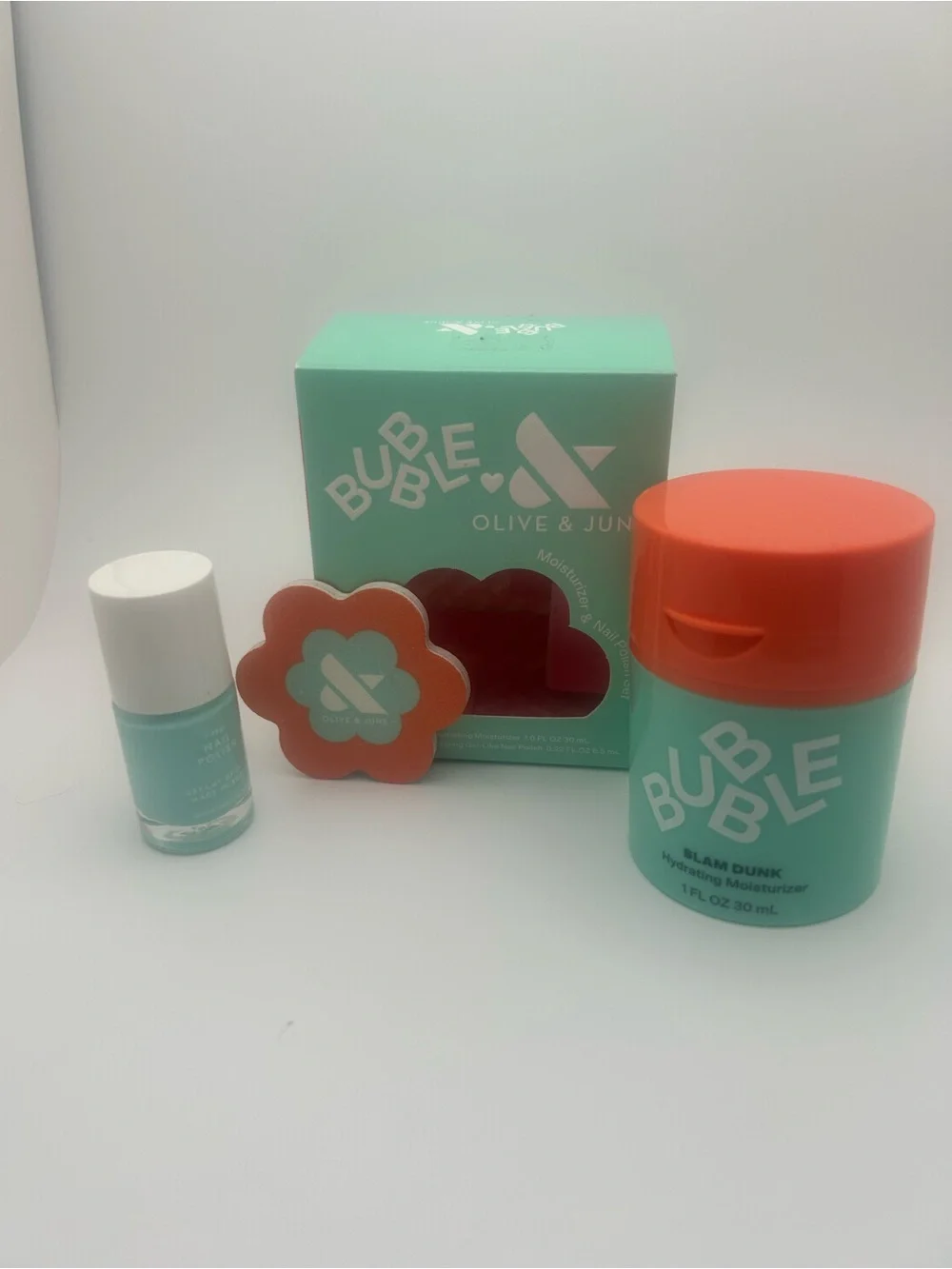 Bubble Nail Polish and Moisturizer Slam Dunk Set - Mint